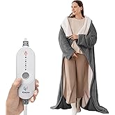 Wearable Heated Blanket with Foot Pocket